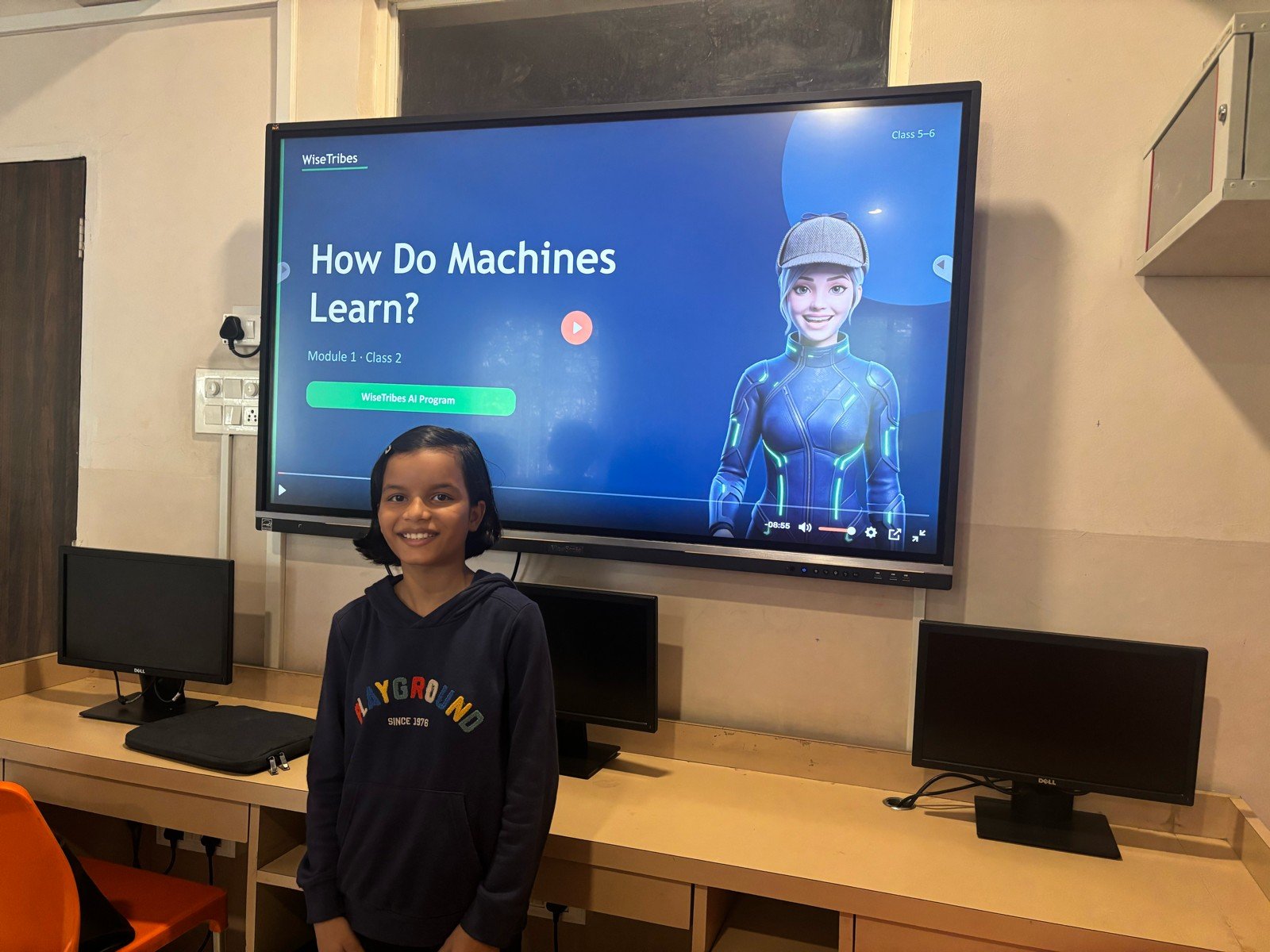 Students using classroom AI models